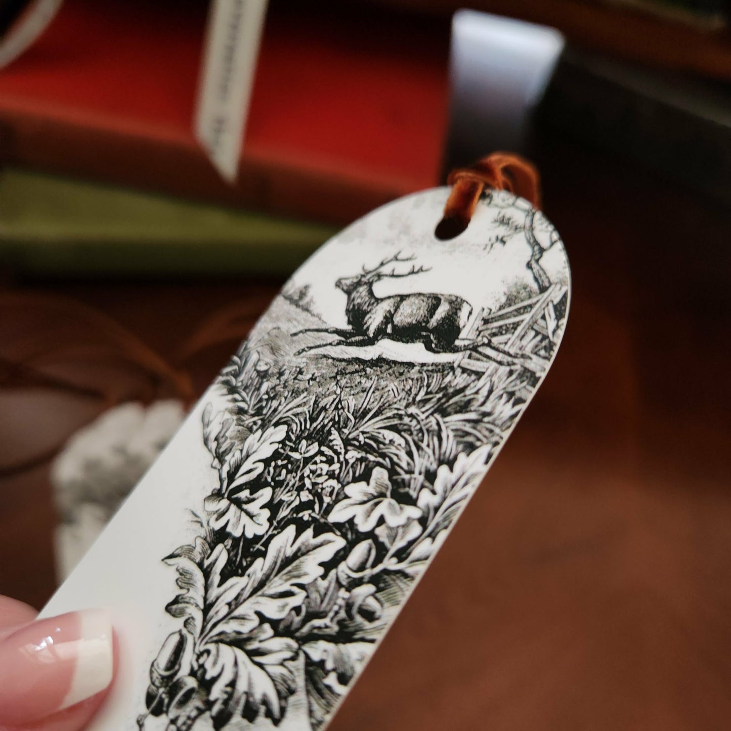 Literary Quote Bookmark with Velvet Ribbon