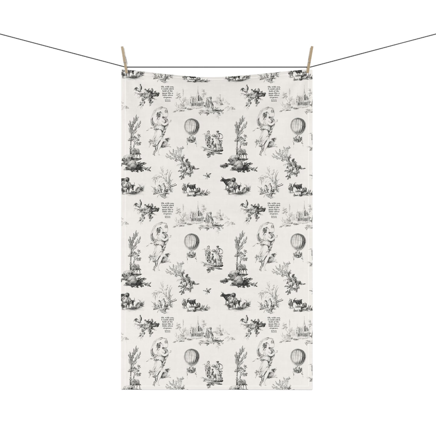 Catch Hold of the Moon Cotton Tea Towel