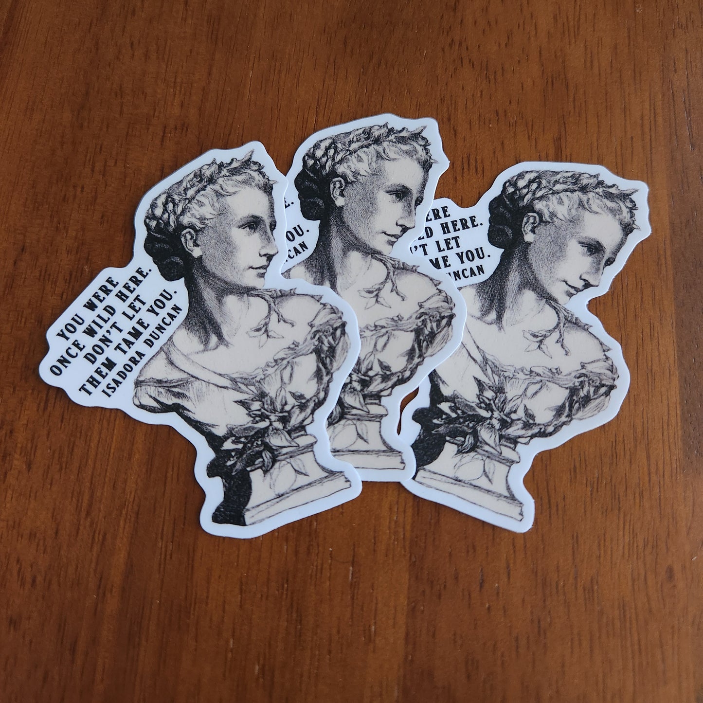 Literary Quote Sticker – “You Were Once Wild Here”