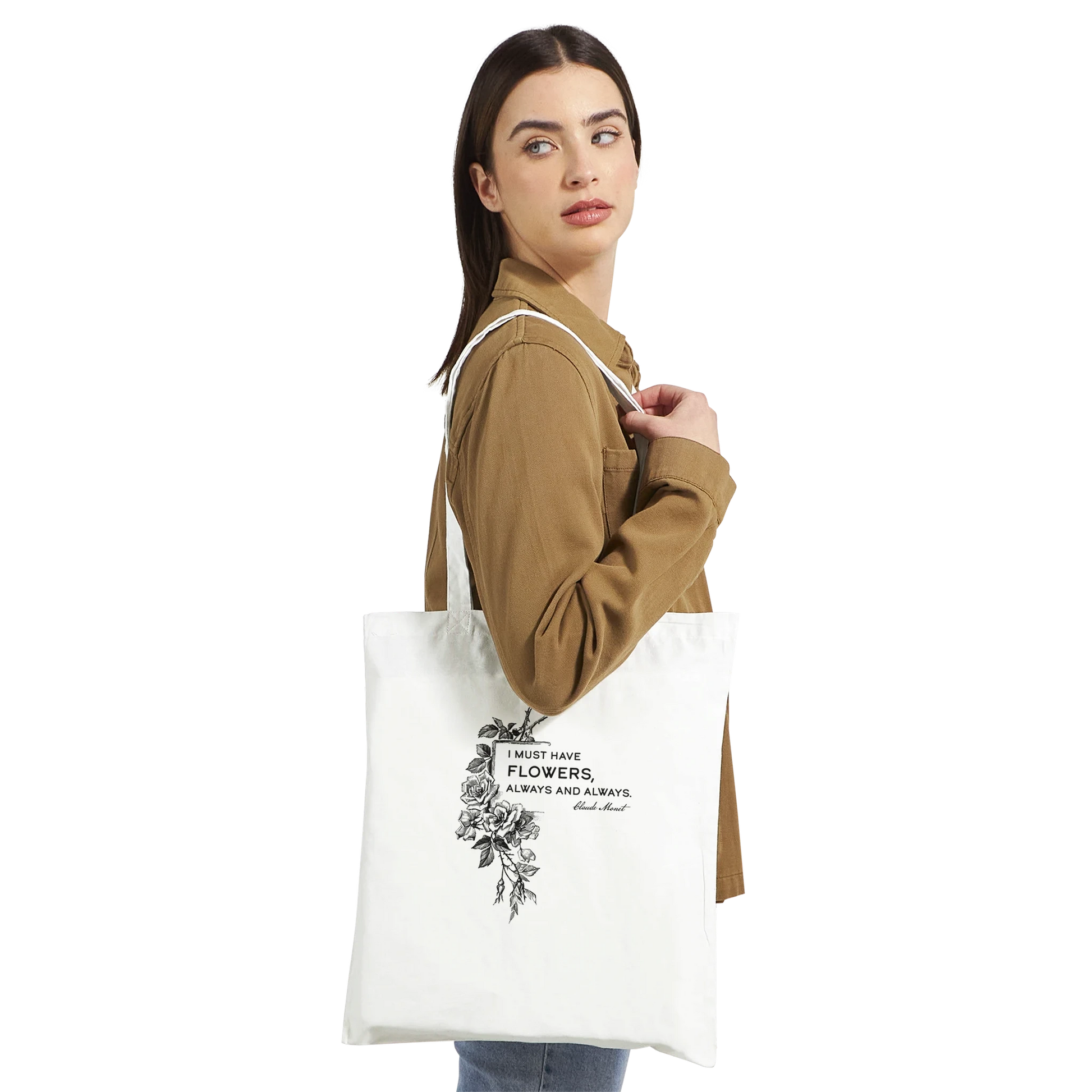 I Must Have Flowers Tote Bag – Claude Monet Vintage Art