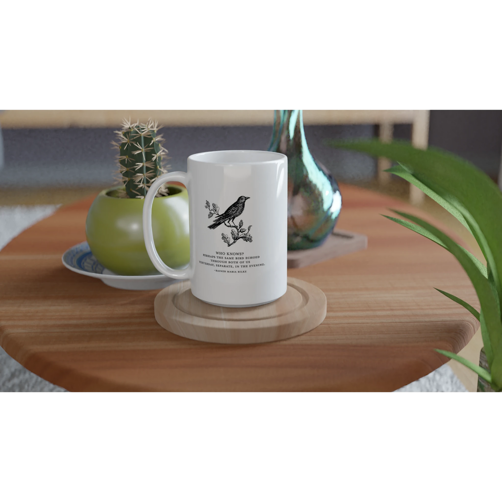 Literary coffee mug with Rllke quote
