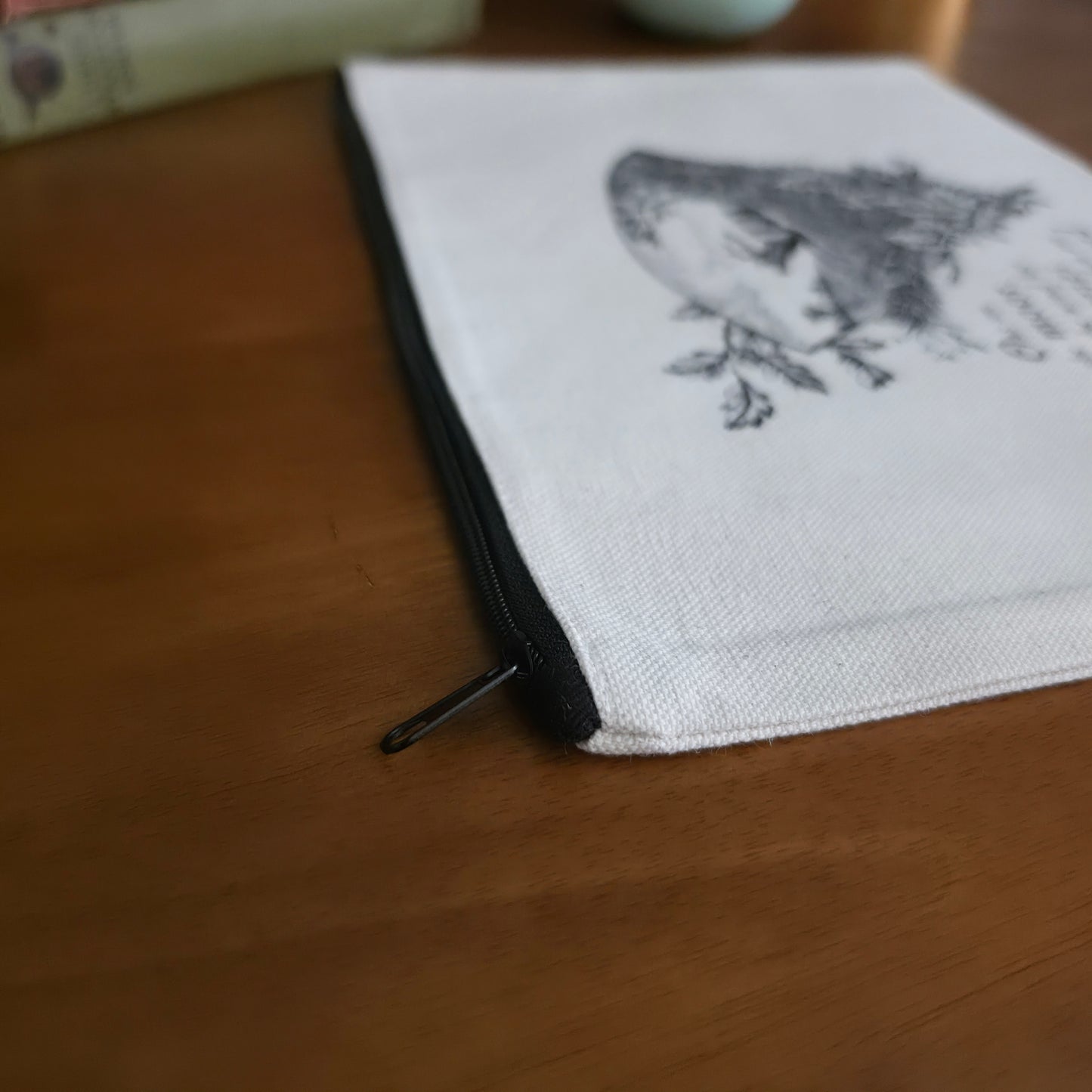 Out on the Moor Cotton Canvas Zipper Pouch - Large