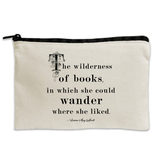The Wilderness of Books Zipper Pouch