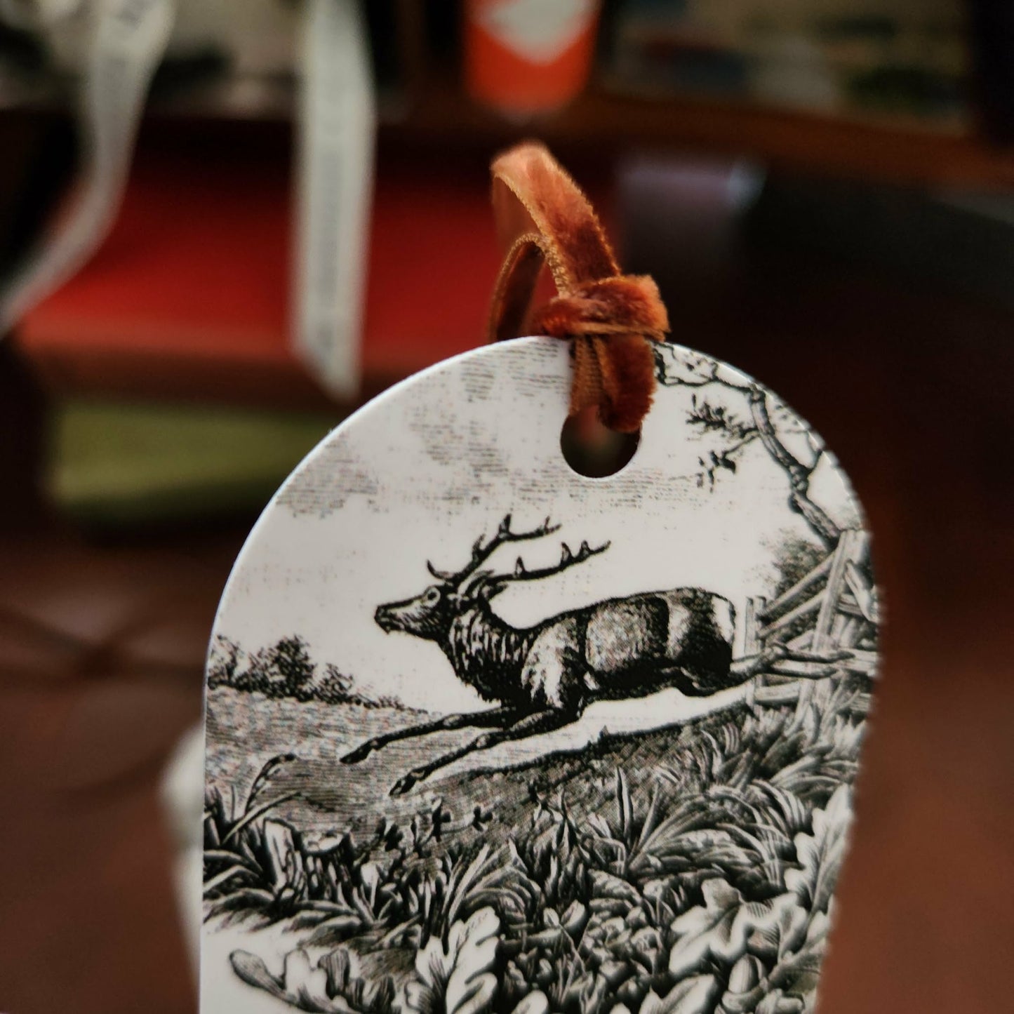 Literary Quote Bookmark with Velvet Ribbon