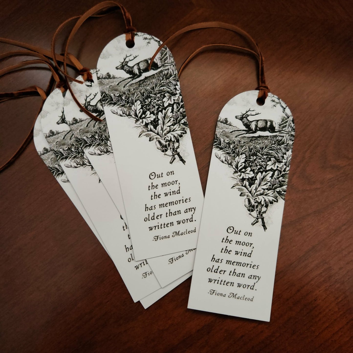 Literary Quote Bookmark with Velvet Ribbon